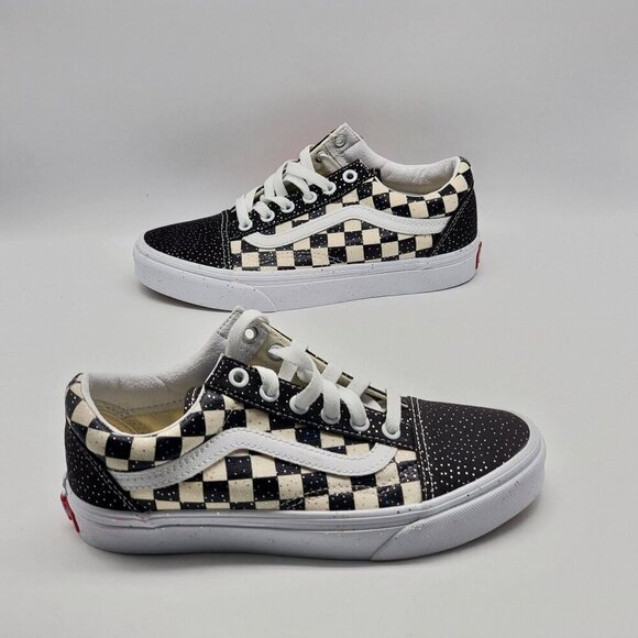 Vans‎ Old Skool Confetti Checkerboard Glitter Shinny Sneakers Shoes Size 4.5 - Picture 3 of 10